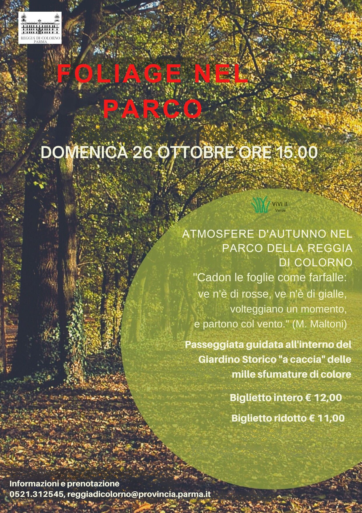  picture of the event: Foliage nel parco